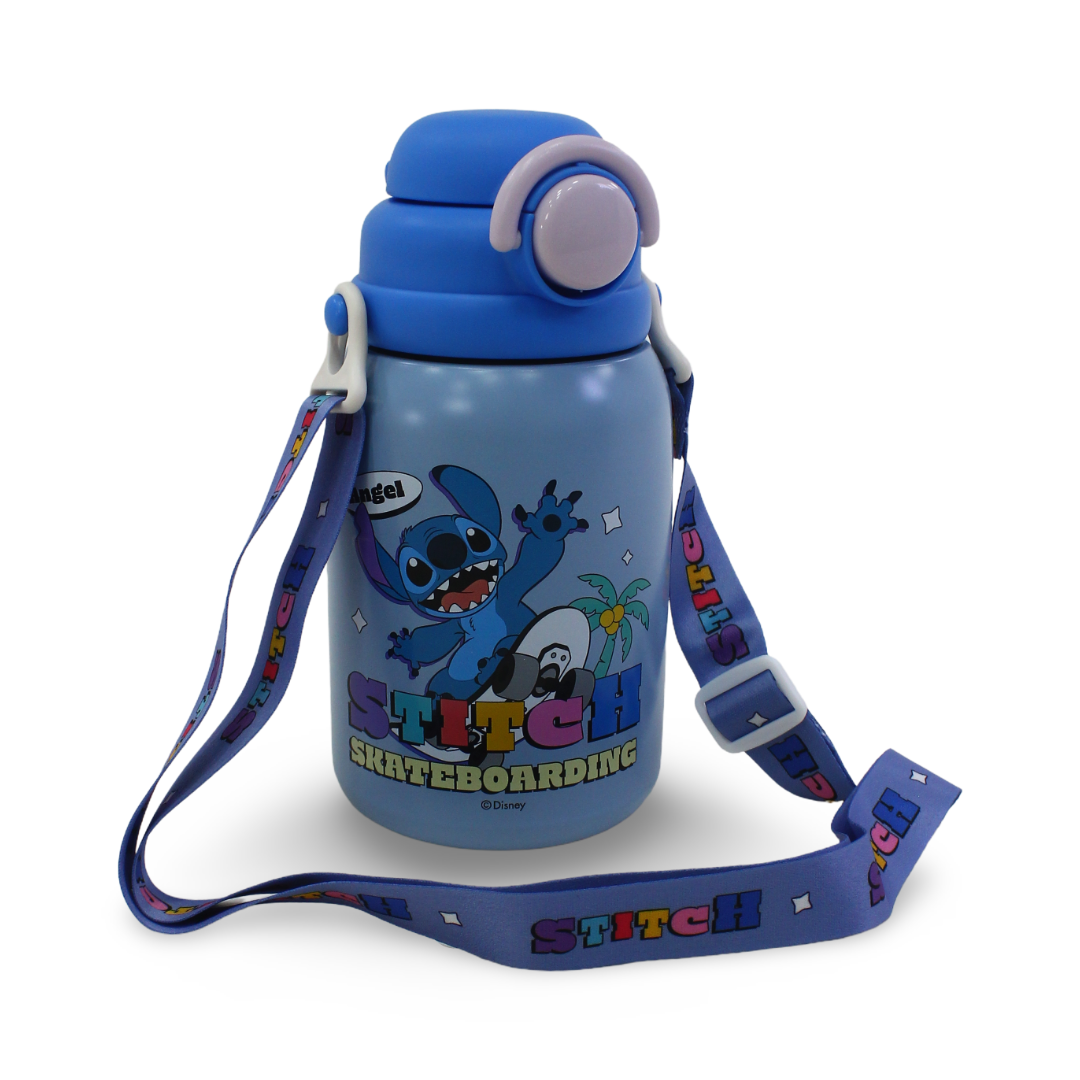 Stitch Stainless Steel Water Bottle – Blue