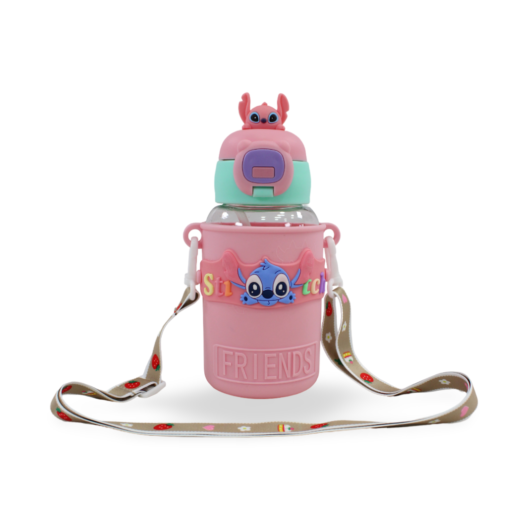 Stitch Water Bottle – Pink