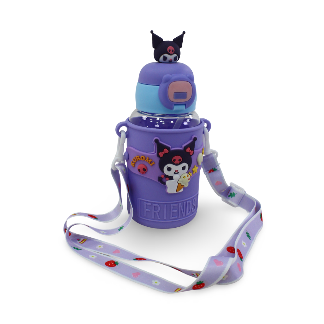 Kuromi Children's Water Bottle – Purple