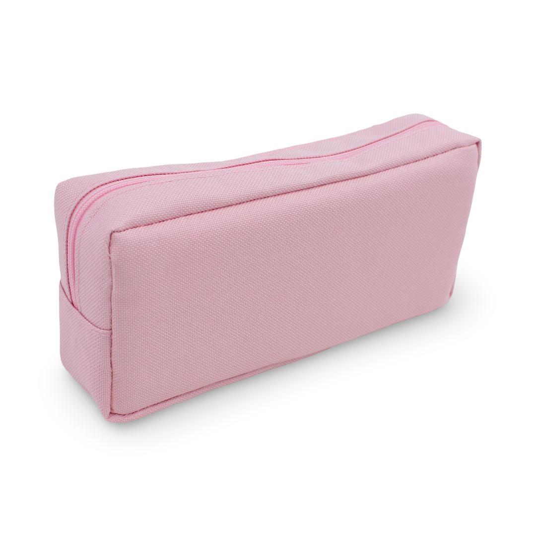 Unicorn Pencil Case with Beaded Keychain – Pink