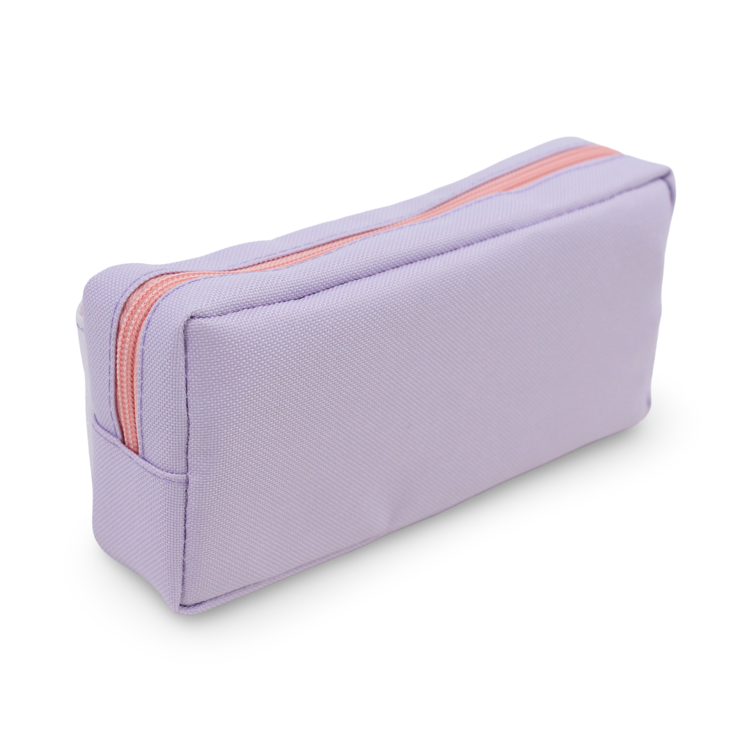 Frozen Pencil Case with Beaded Keychain – Purple