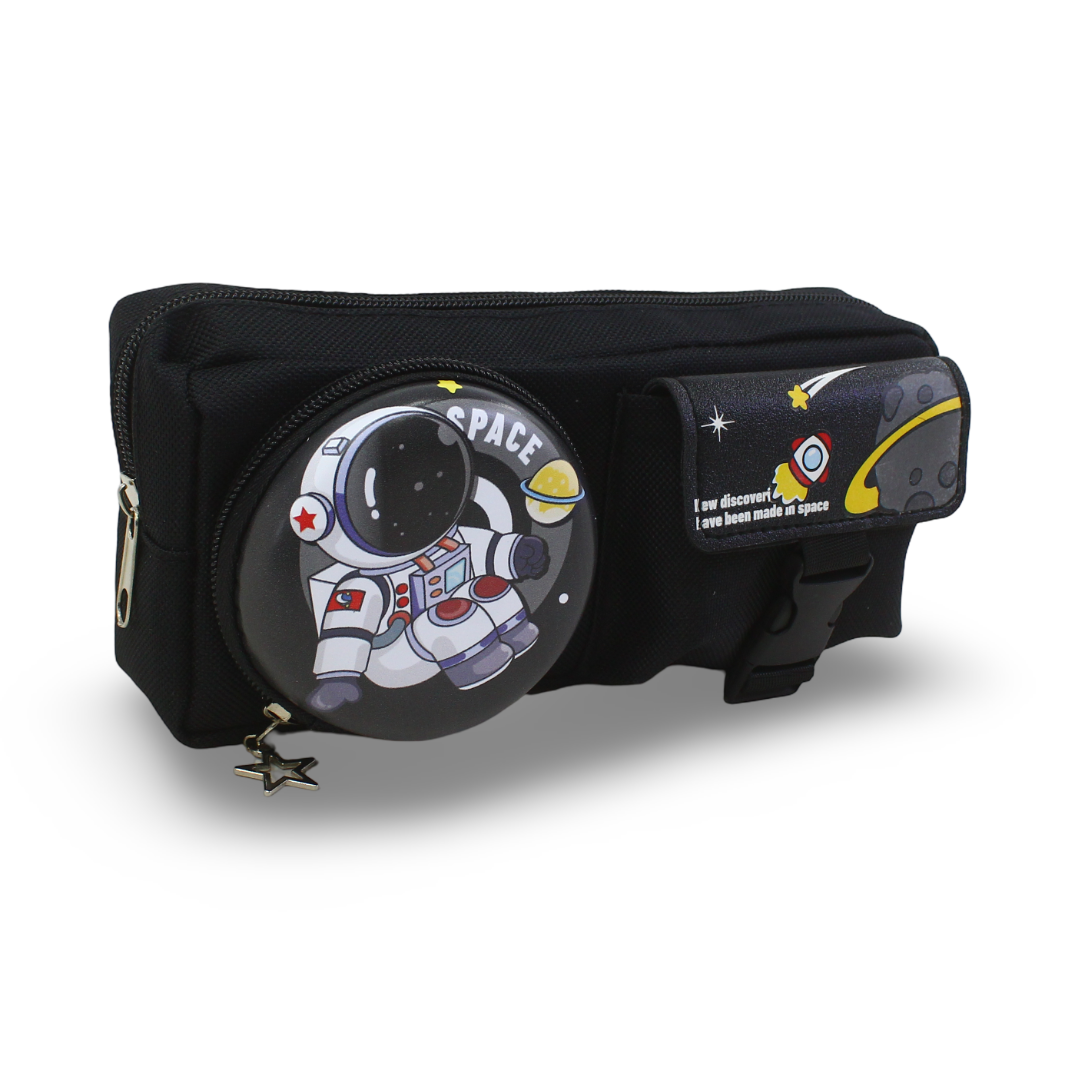 Space 3D Astronaut Pencil Case – Black