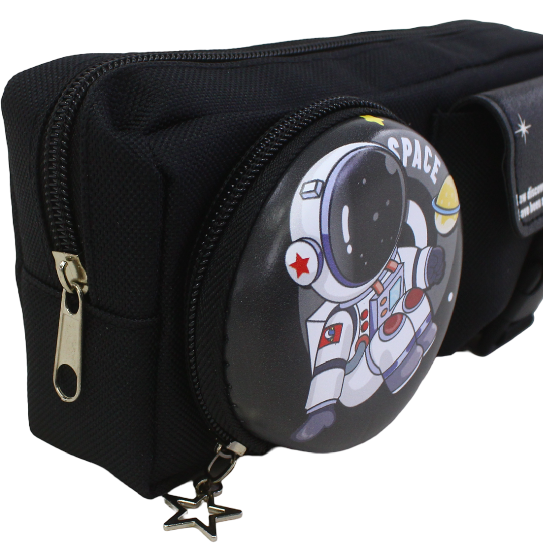 Space 3D Astronaut Pencil Case – Black