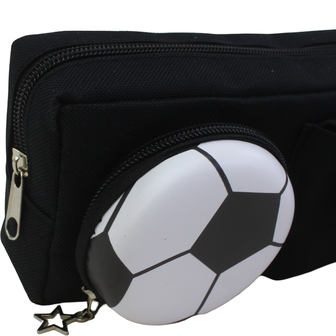 3D Football Pencil Case – Black