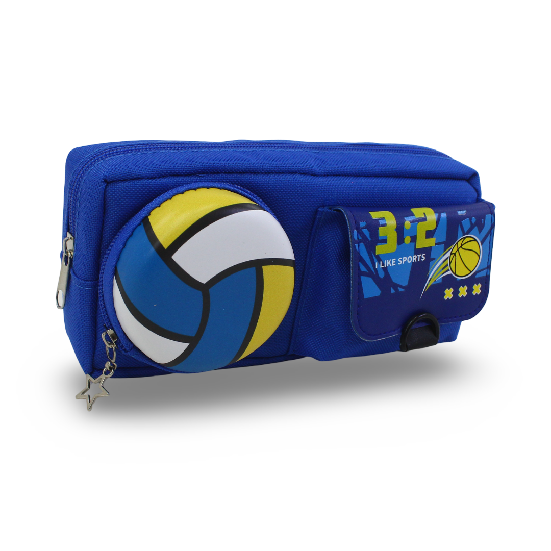 3D Volleyball Pencil Case – Blue