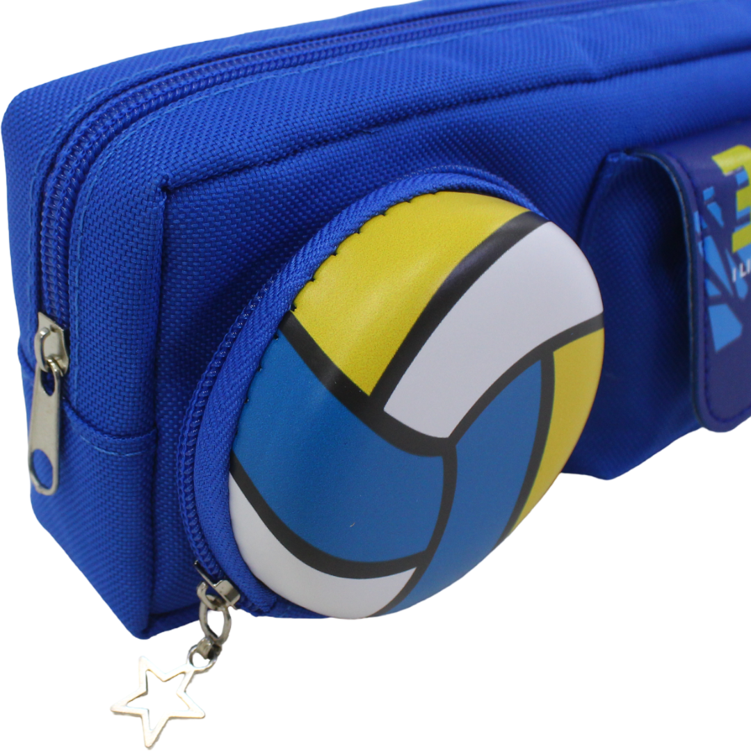 3D Volleyball Pencil Case – Blue