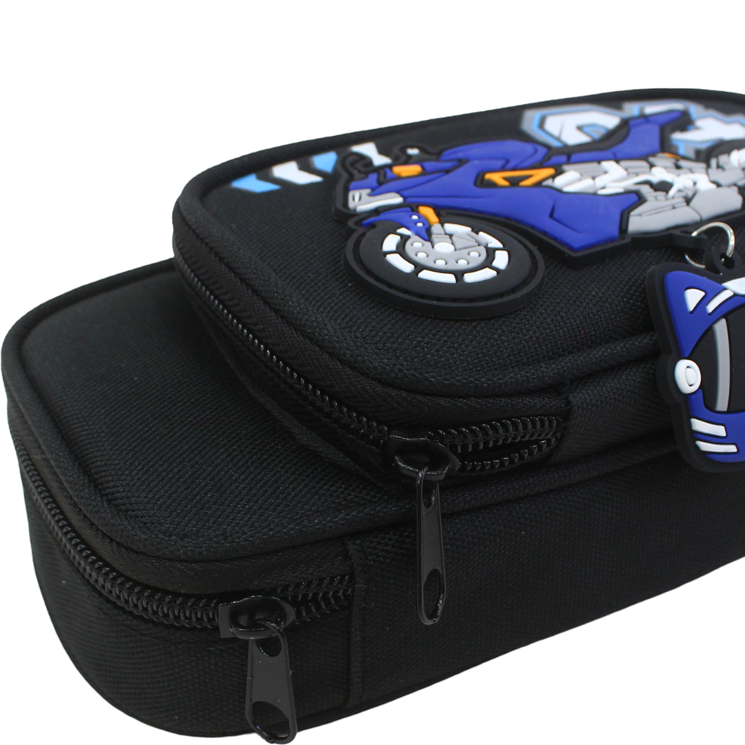 3D Bike Pencil Case – Black