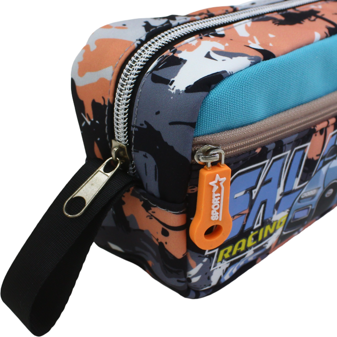 Racing Car Pencil Case – Turquoise
