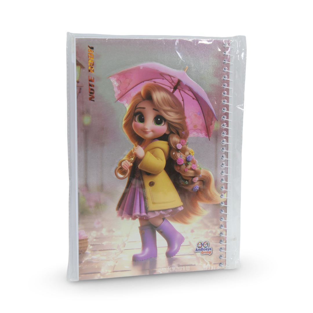 Rapunzel with Umbrella Notebook – 100 Pages