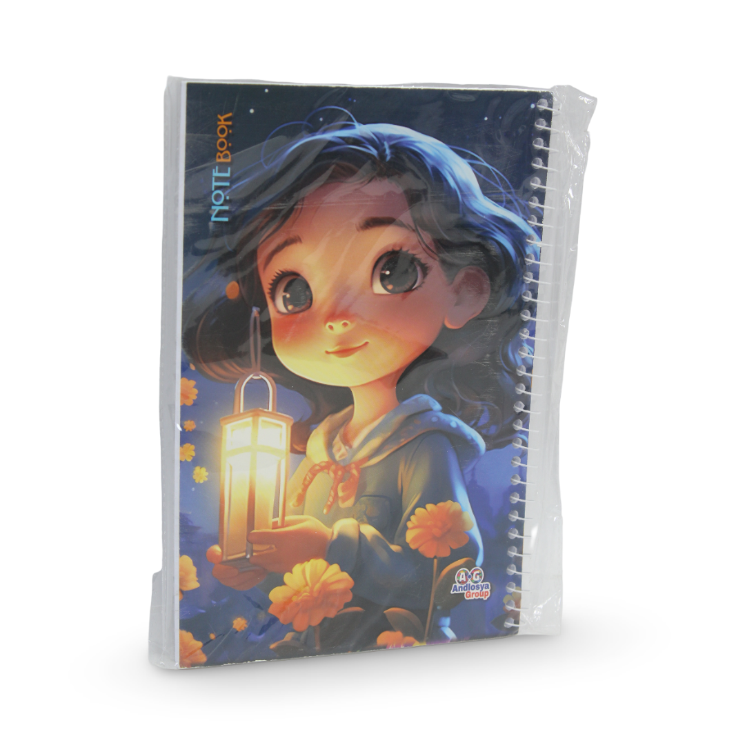 Girl Holding Lantern Notebook – 100 Pages