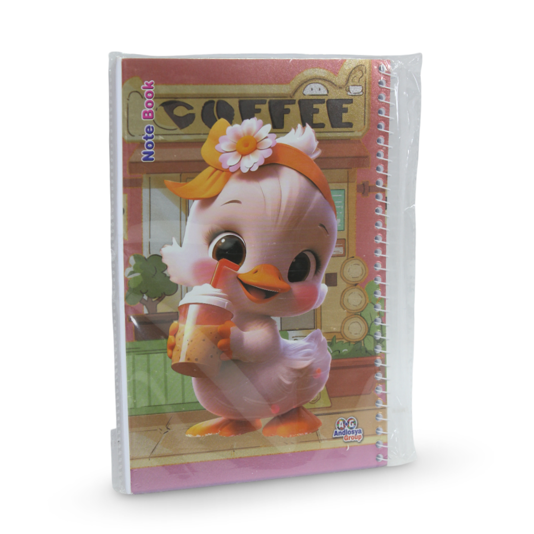 Ducky Holding Coffee Cup Notebook – 100 Pages