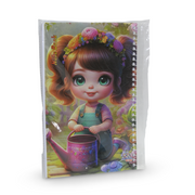 Girl Holding Watering Can Notebook – 100 Pages