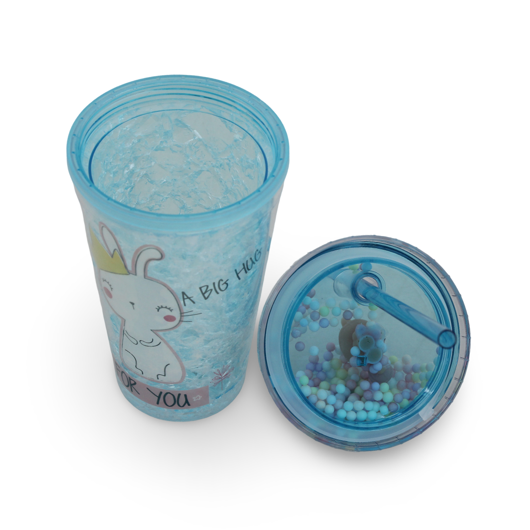 Double-Walled Acrylic Cold Drink Cup Tumbler – Baby Blue Rabbit