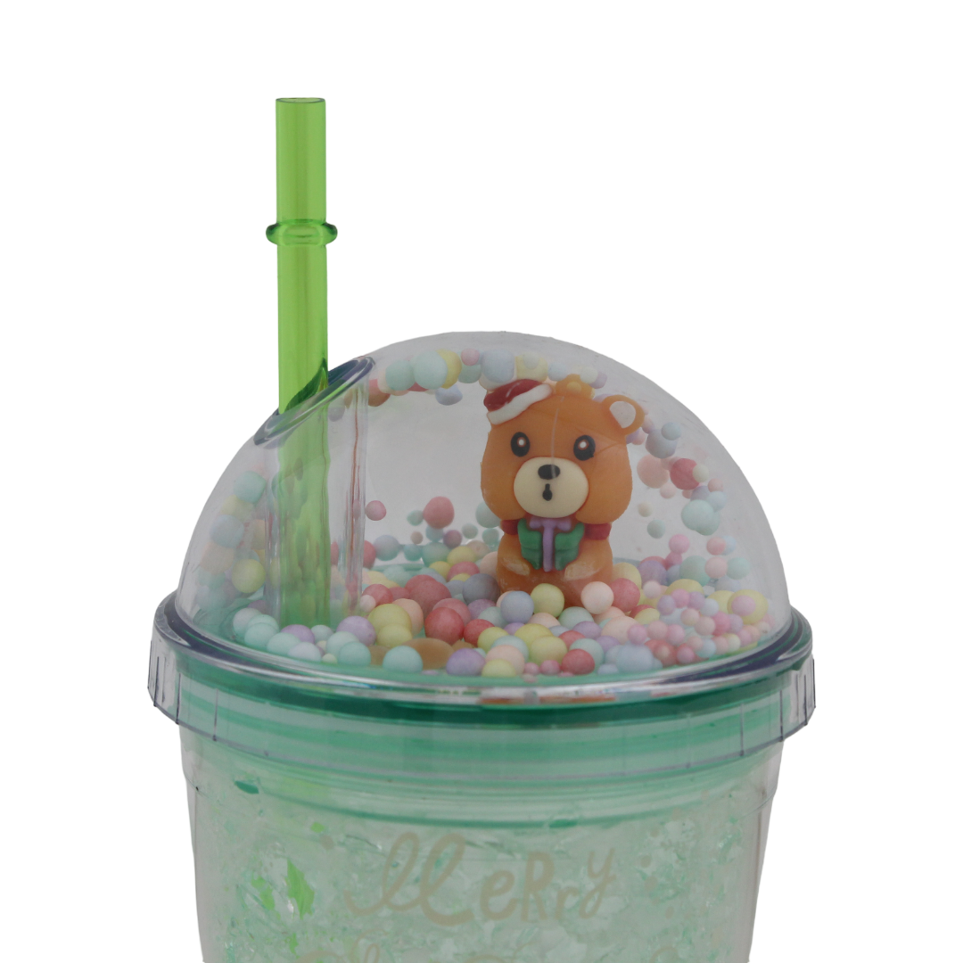 Double-Walled Acrylic Cold Drink Cup Tumbler – Green Fox