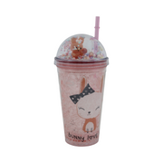Double-Walled Acrylic Cold Drink Cup Tumbler – Pink Rabbit - School - Andalusia