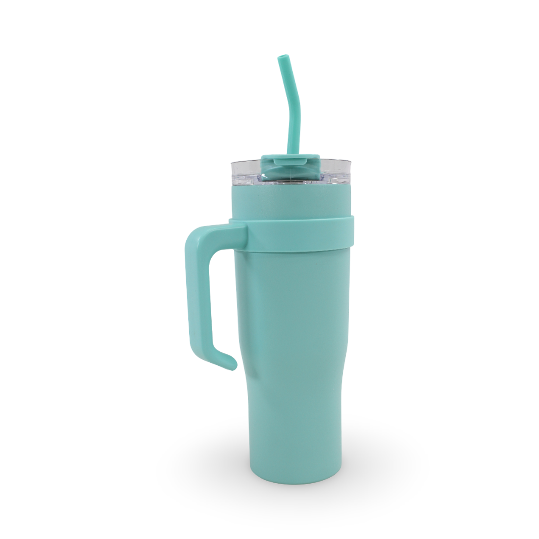 Insulated Mug Tumbler with Straw 1200ml – Aqua