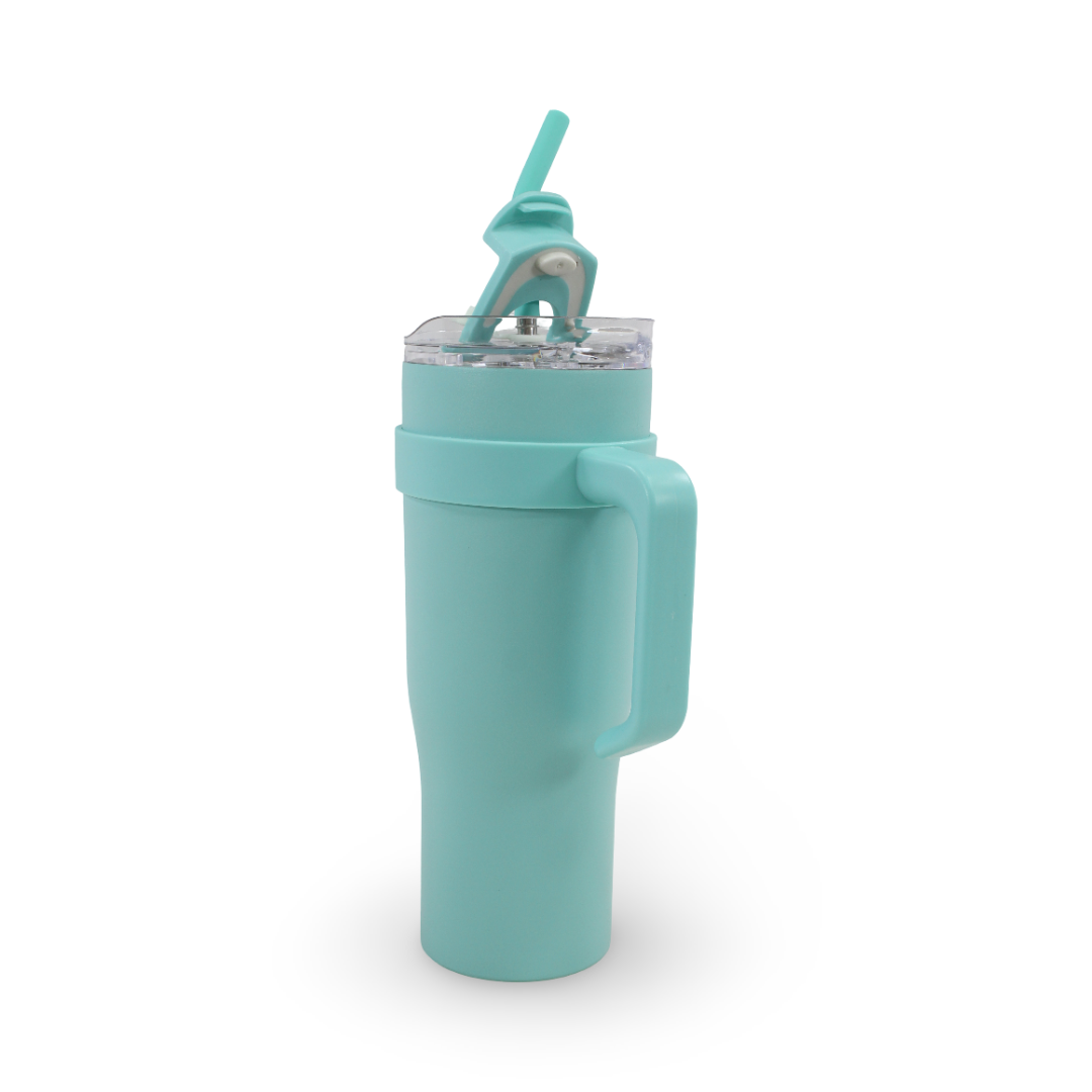 Insulated Mug Tumbler with Straw 1200ml – Aqua