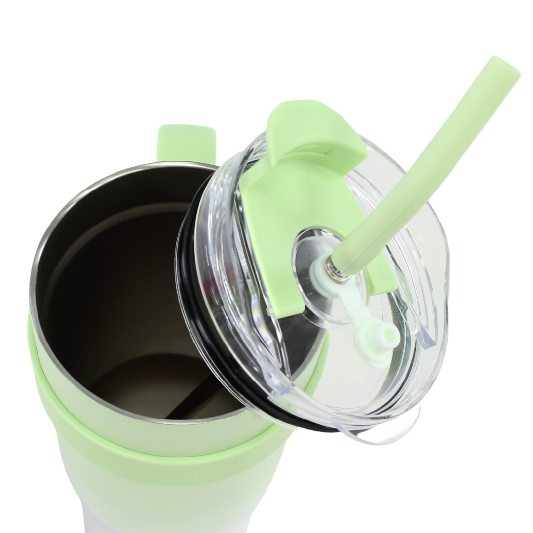 Insulated Mug Tumbler with Straw 1200ml – Green