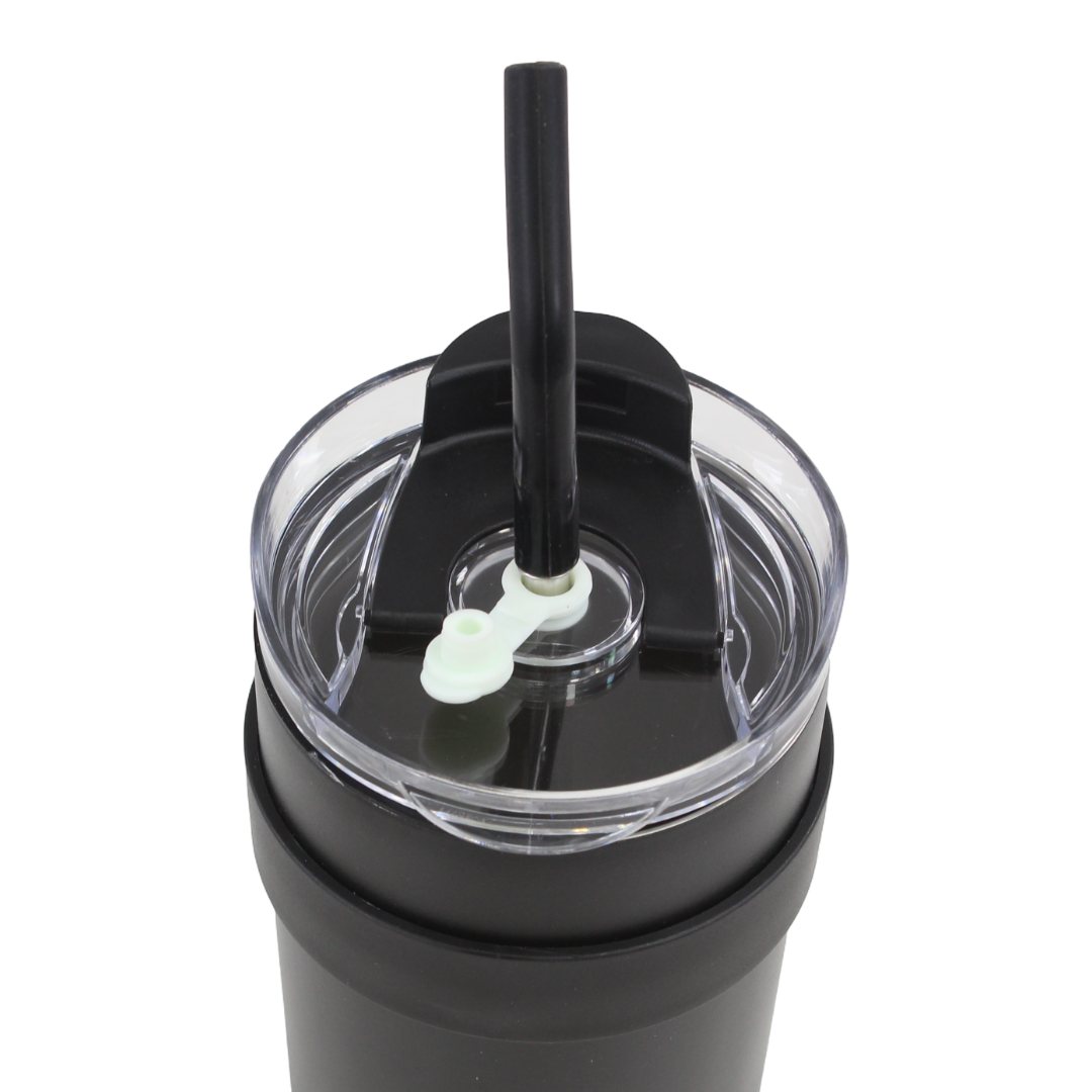 Insulated Mug Tumbler with Straw 1200ml – Black
