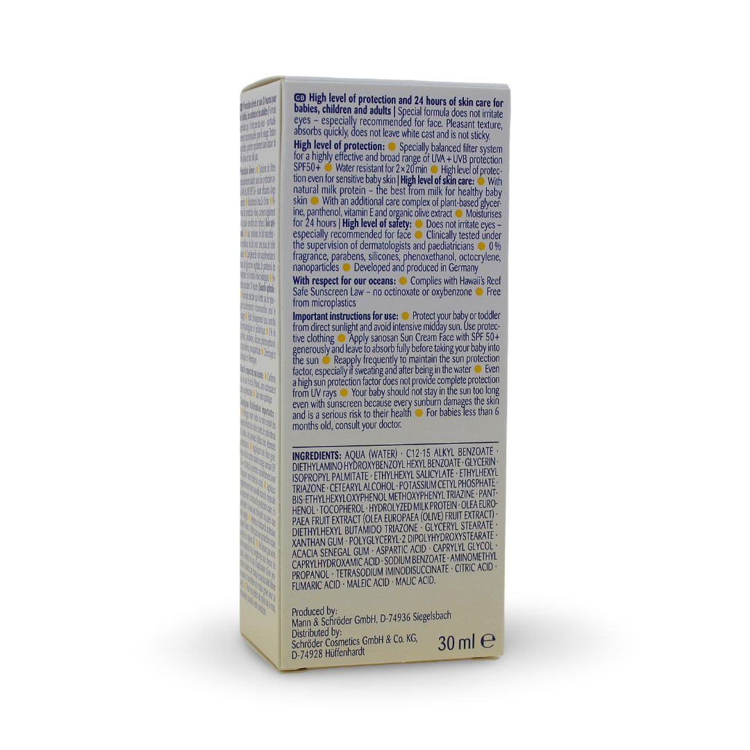 Sanosan Baby Sun Cream Face SPF 50+