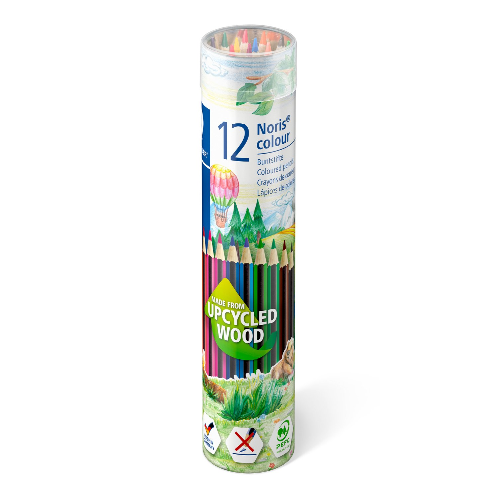 Staedtler Noris Wooden Colored Pencils in Metal Box – 12 Colors
