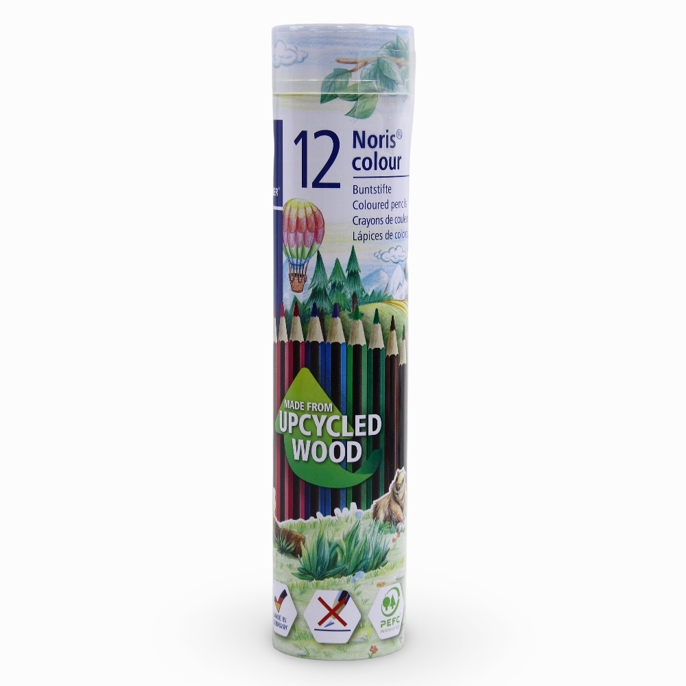 Staedtler Noris Wooden Colored Pencils in Metal Box – 12 Colors