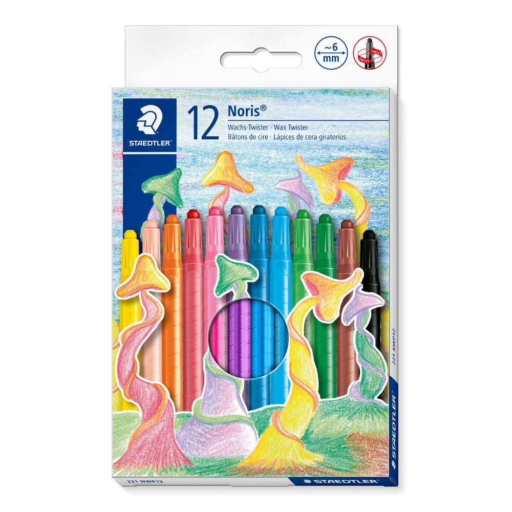 Staedtler Noris Twist Wax Crayons – 12 Colors