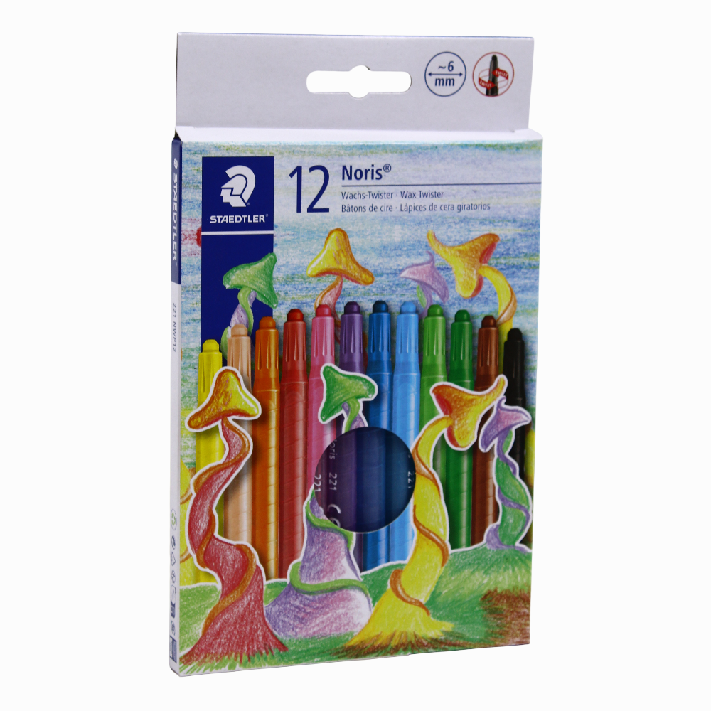 Staedtler Noris Twist Wax Crayons – 12 Colors