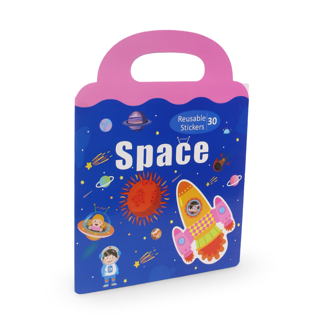 Reusable Magnetic Stickers Book – Space Adventure (30 Pcs)