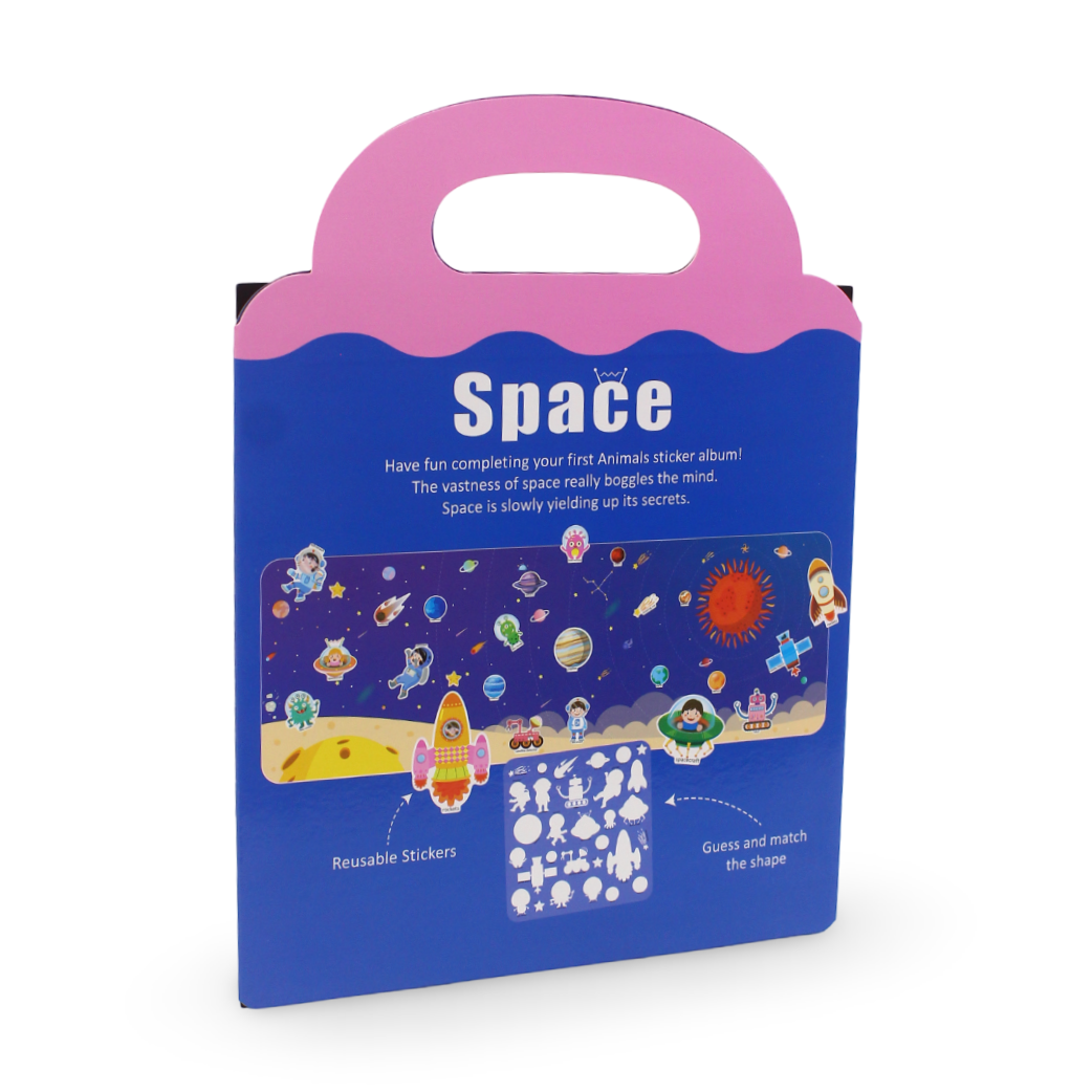 Reusable Magnetic Stickers Book – Space Adventure (30 Pcs)