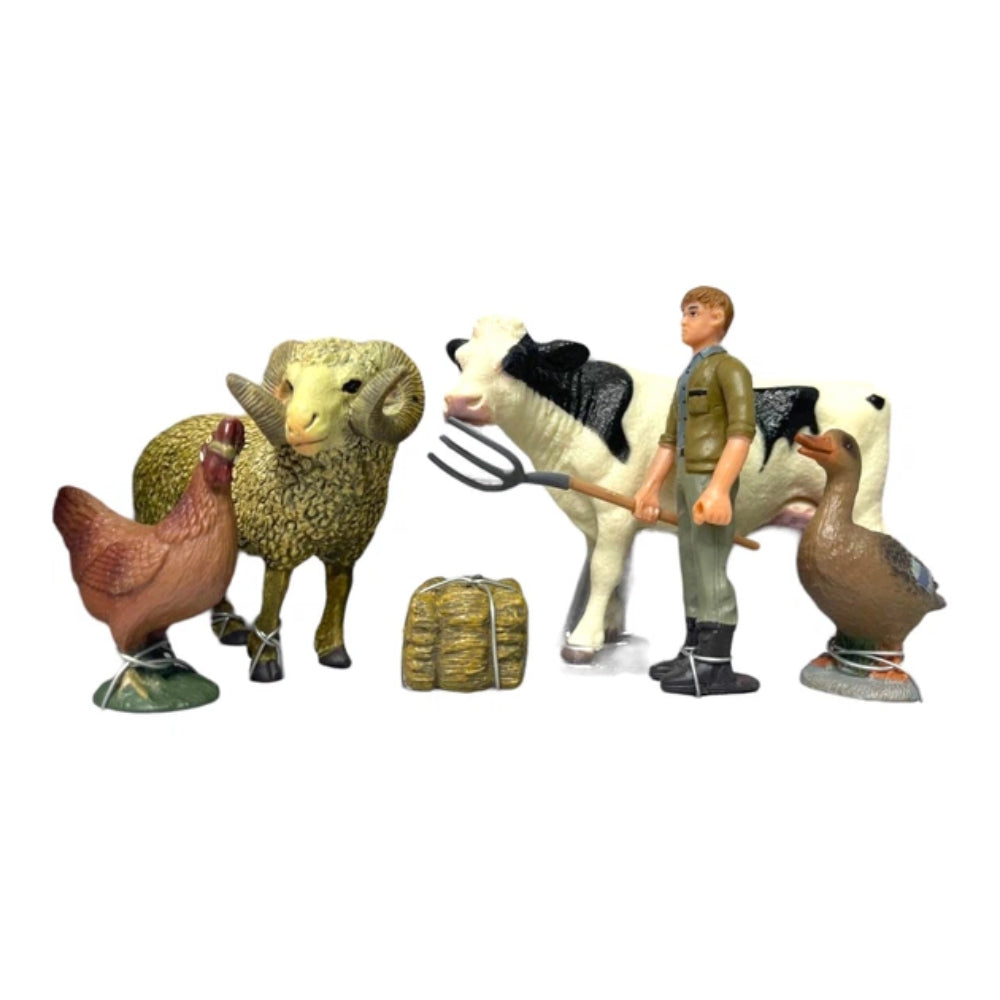 Farm Set Cow and Sheep + Farmer - Toys - Model Series
