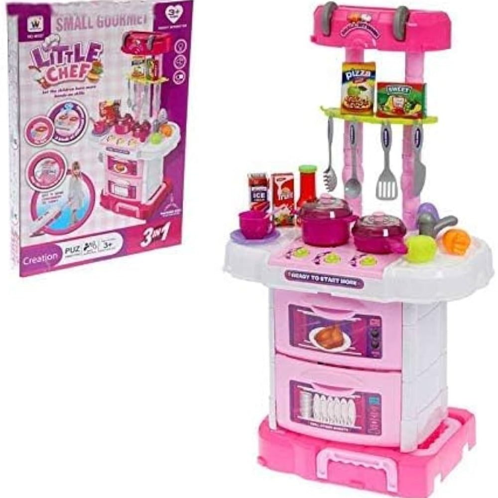 3-in-1 Little Chef Kitchen Playset (Sound & Light)