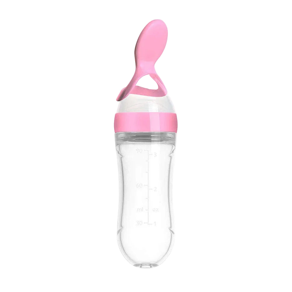 La Frutta Squeeze-and-Feed Baby Spoon Bottle – Pink - Baby Essentials