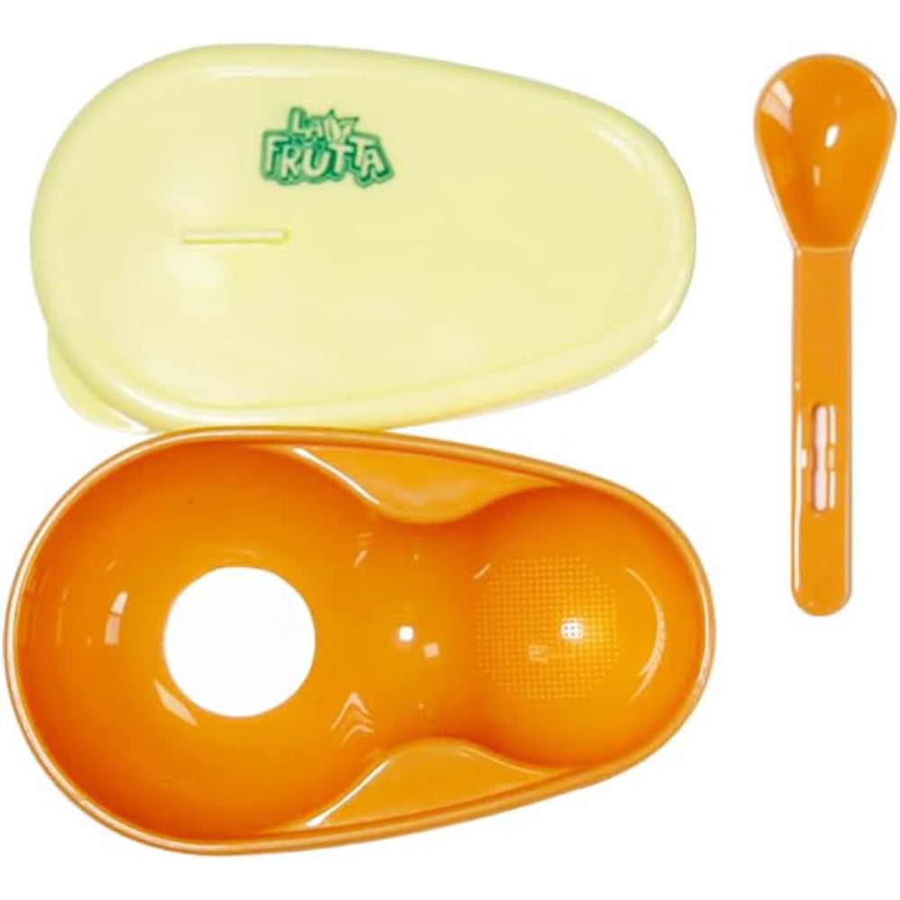 La Frutta Baby Feeding Bowl with Spoon Set – Orange & Yellow - Baby Essentials