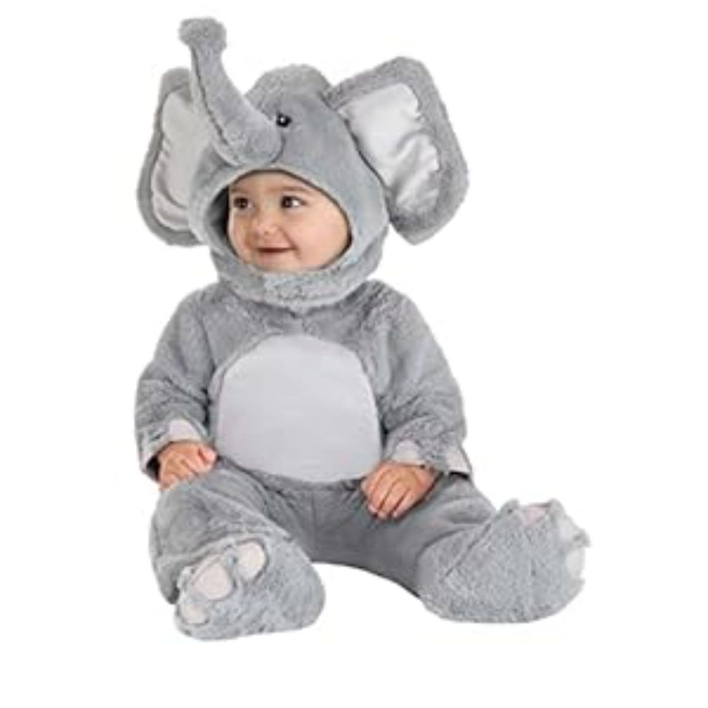 Baby Boys Elephant-Shaped Onesie – Grey