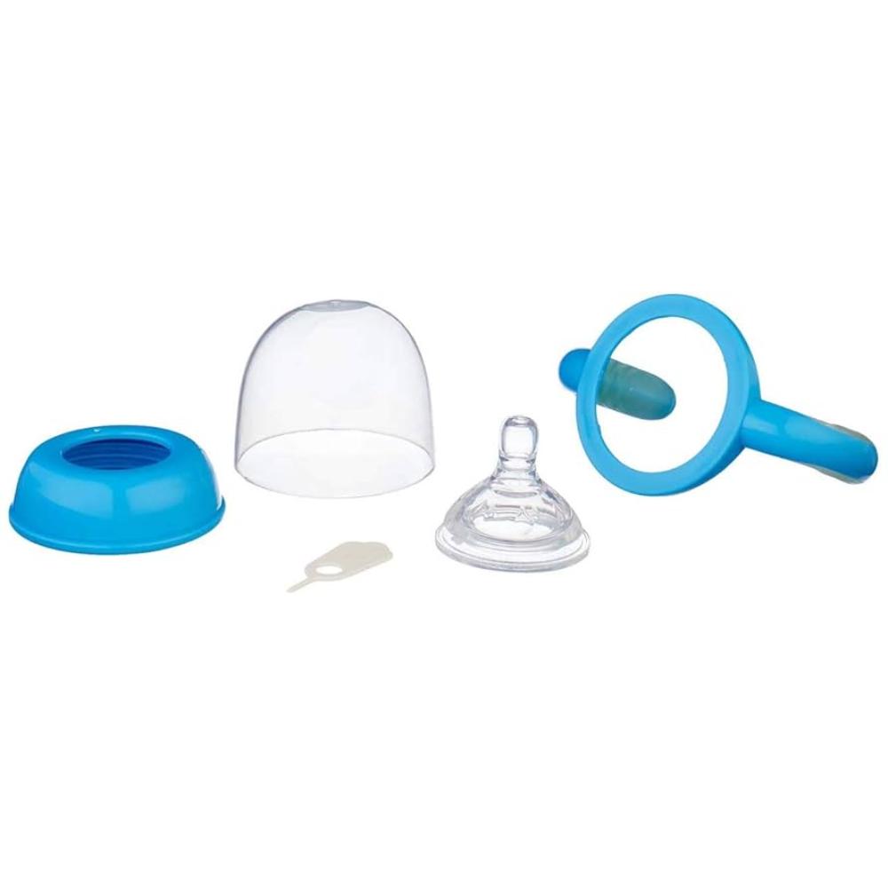 Baby Time Baby Wide Neck Bottle With Handles 250ml – Light Blue