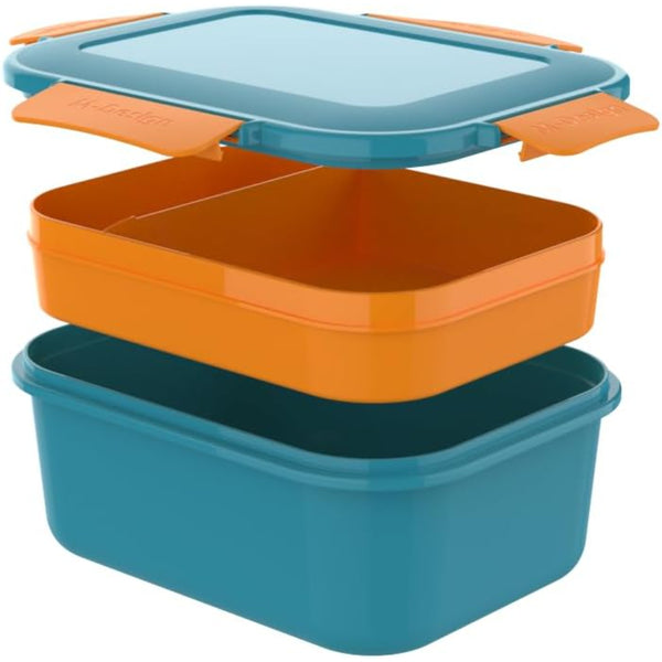 M-Design Fresco Lunch Box – 1.6 لتر سماوي/برتقالي