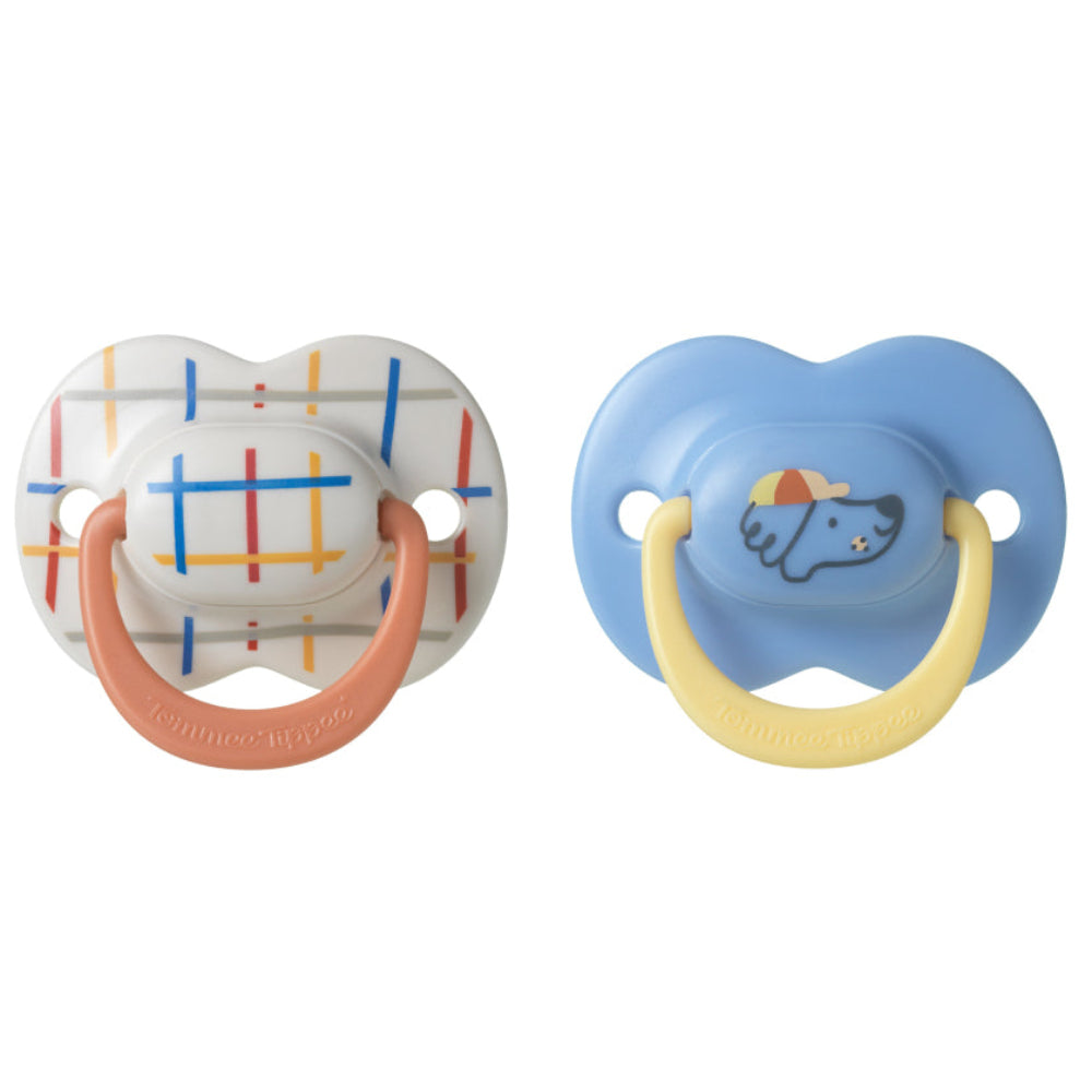 Tommee Tippee Ultimate Fit Pacifier Set 0-6m – Off-White & Baby Blue (Pack Of 2)