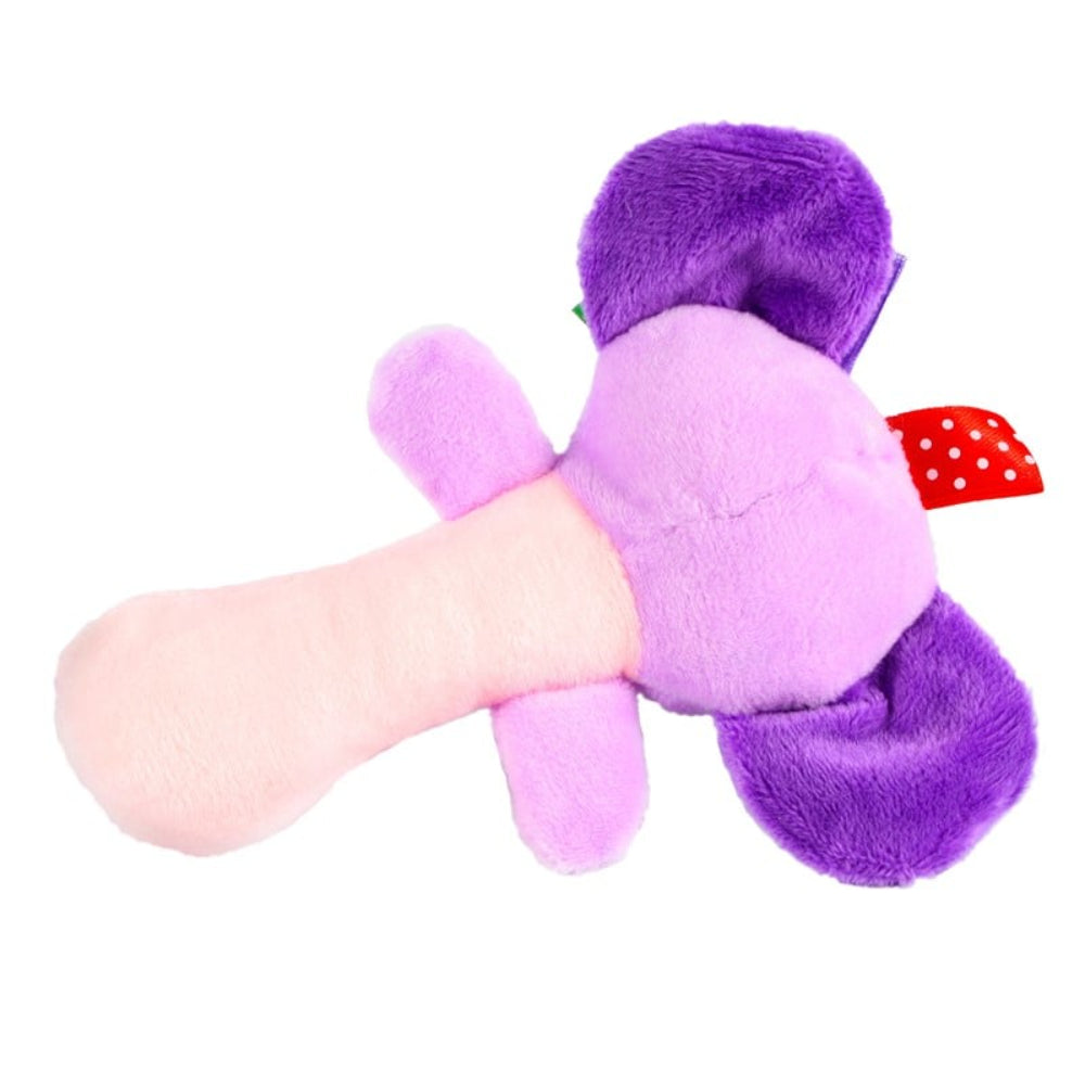 Soft Elephant Rattle Toy for Babies – Purple