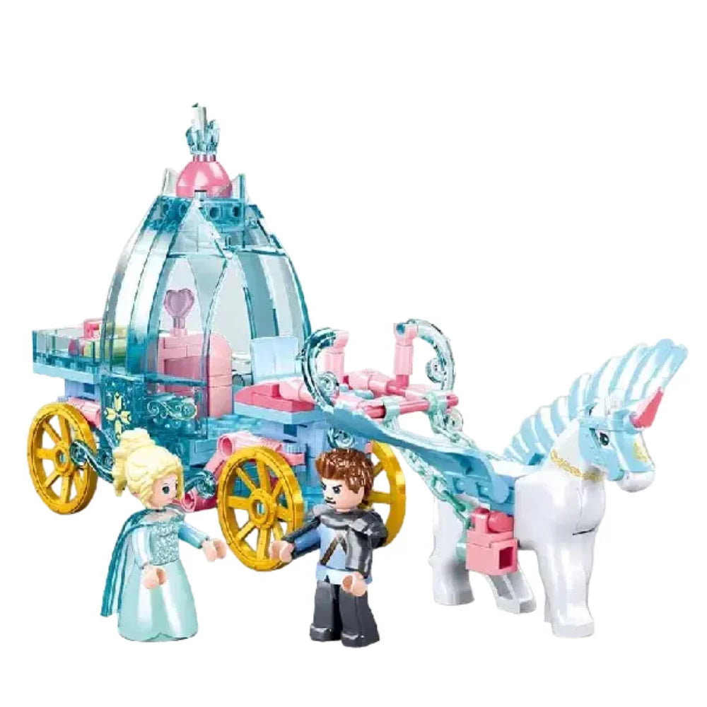 Sluban Girls Dream Fairy Tales of Winter Carriage Building Blocks Set - 191 Pcs