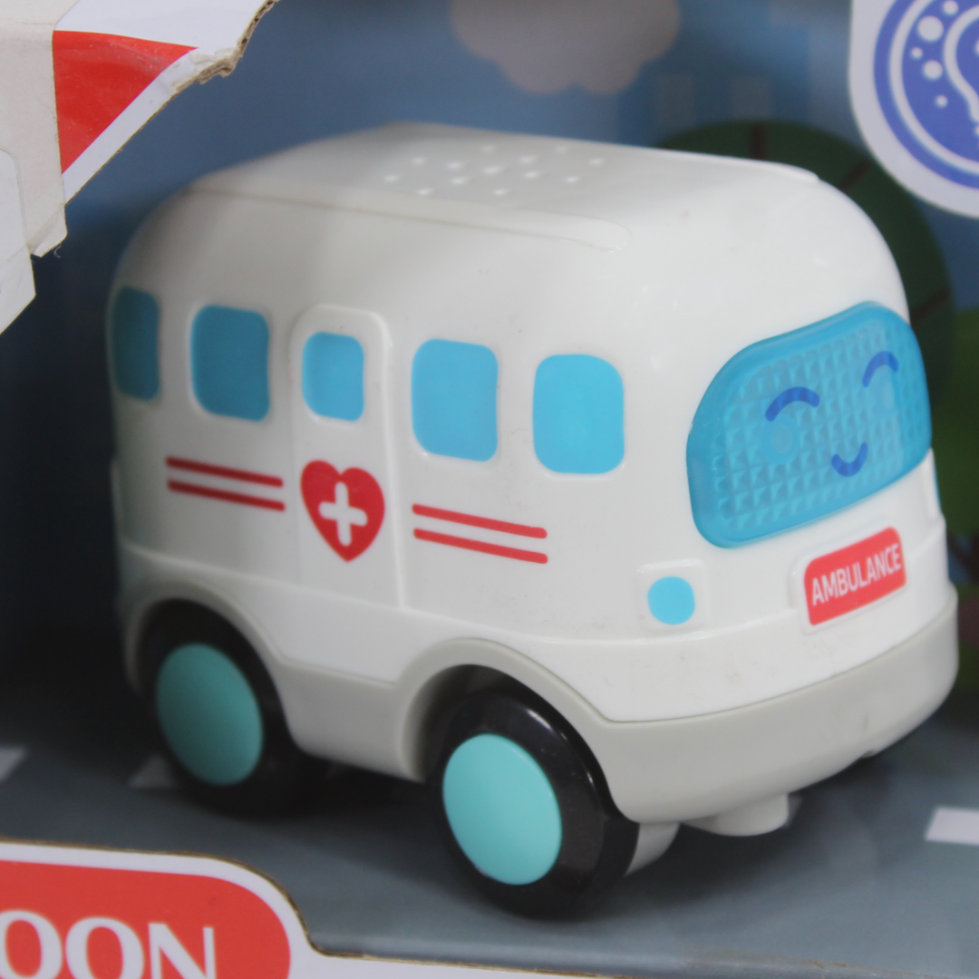Huanger Cartoon Vehicle Ambulance Musical Toy