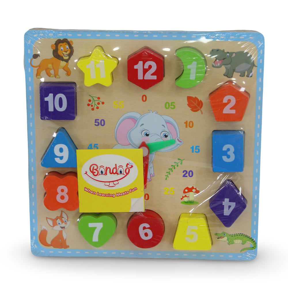Banda Wooden Shape-Sorting clock - Toys