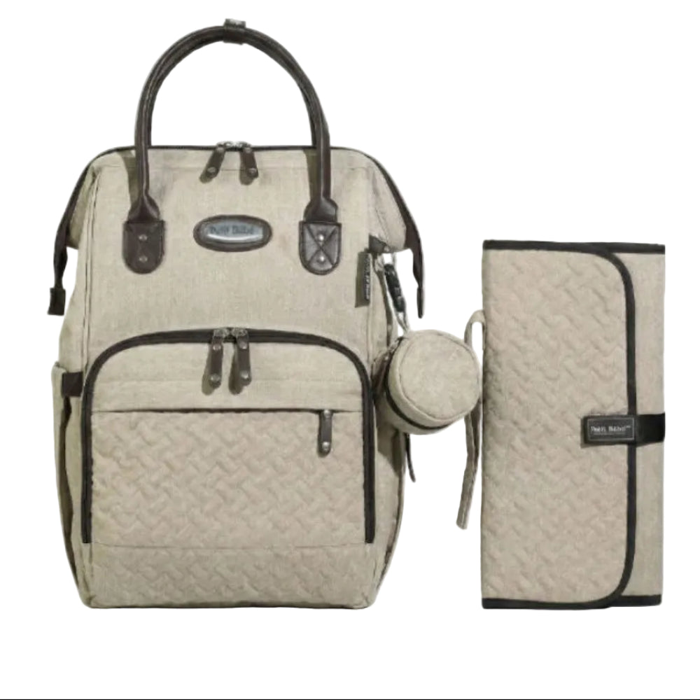 Petit Bebe Premium Max+ Diaper Backpack – Beige