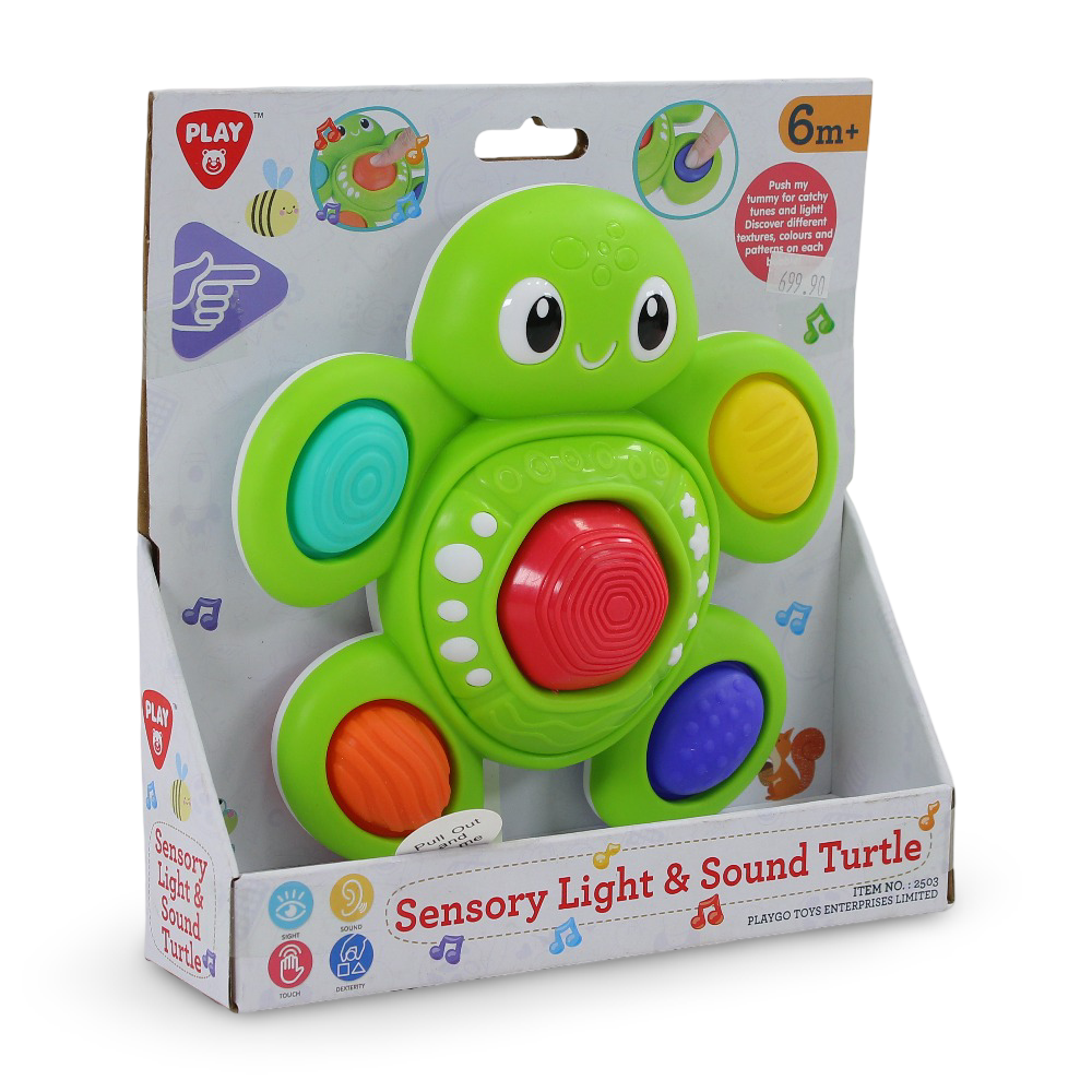 PlayGo Sensory Light & Sound Turtle – Interactive Baby Toy (6 Months+)