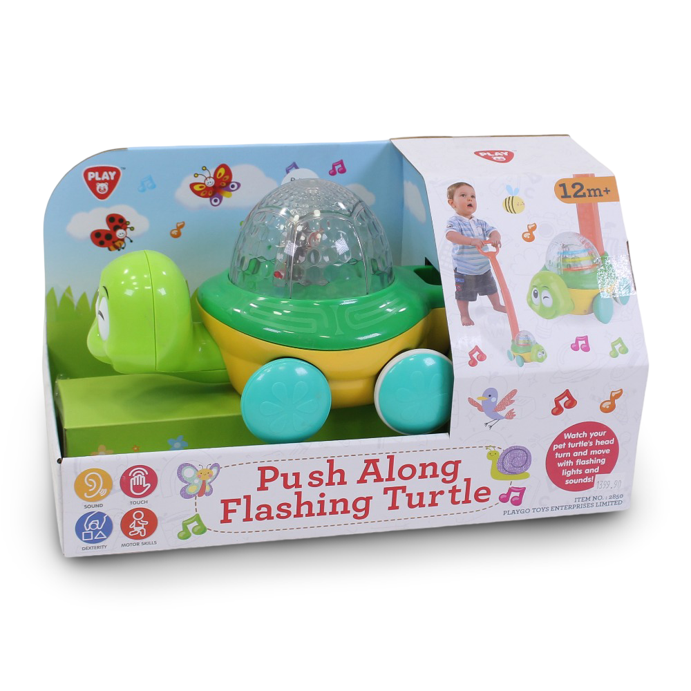 PlayGo Push Along Flashing Turtle - Toys