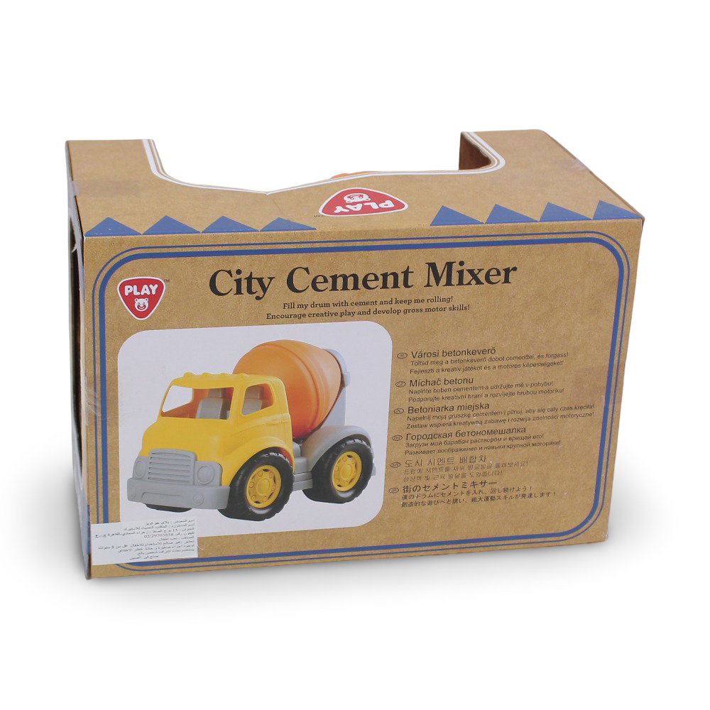Playgo Cement Mixer Truck – Die Cast Pullback Toy