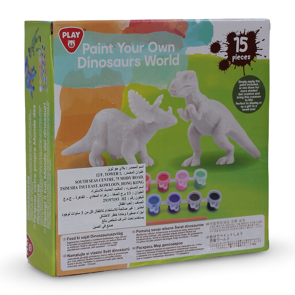 PlayGo Paint Your Own Dinosaurs World – 15 Pcs