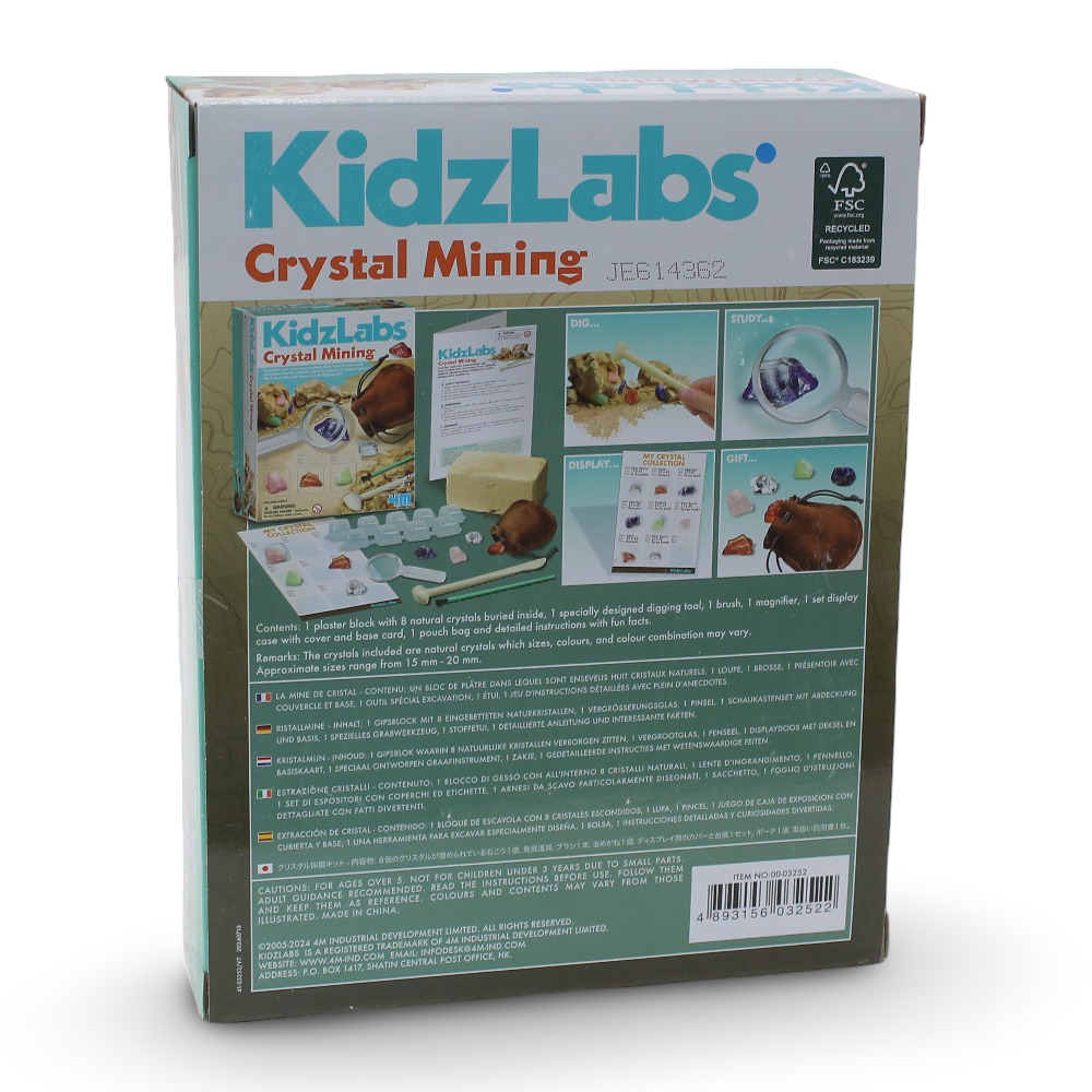 4M KidzLabs Crystal Mining Excavation Kit