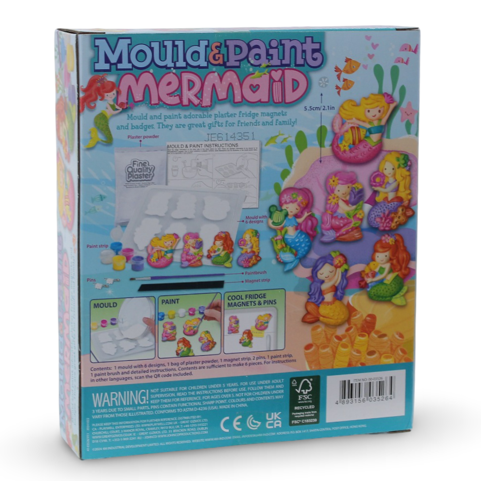 4M Mould & Paint Mermaid – مجموعة حرف إبداعية للرسم