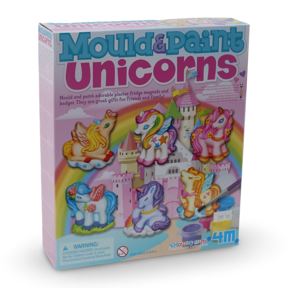 4M Mould & Paint Unicorns – Creative Craft Set - Toys